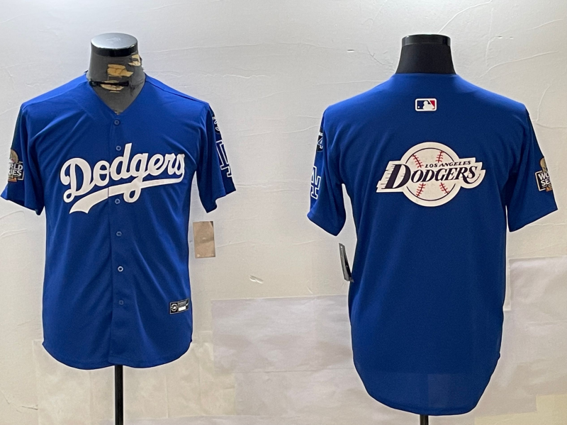 Men Los Angeles Dodgers blank 2024 World series patch blue jersey 20241120111->los angeles dodgers->MLB Jersey